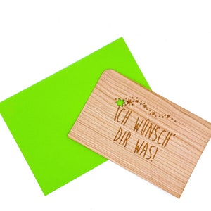Holzkarte zur Geburt