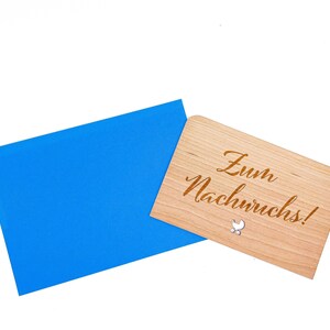 Holzkarte zur Geburt