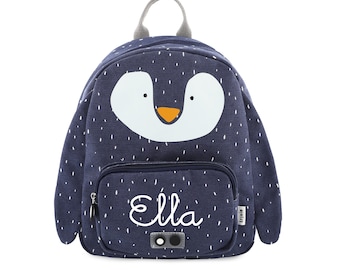 Backpack with name Trixie Penguin for kindergarten day care gym bag change of clothes personalized kindergarten backpack