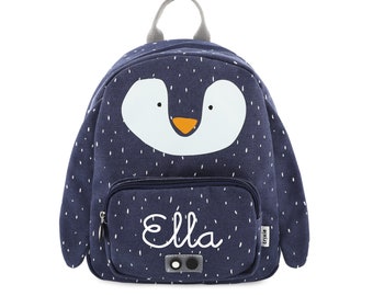 Backpack with name Trixie Penguin for kindergarten day care gym bag change of clothes personalized kindergarten backpack