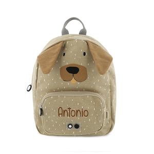 Backpack with name Trixie dog for kindergarten daycare gym bag change of clothes personalized kindergarten backpack