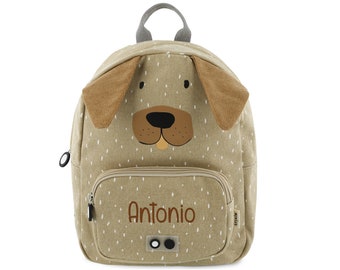 Backpack with name Trixie dog for kindergarten daycare gym bag change of clothes personalized kindergarten backpack