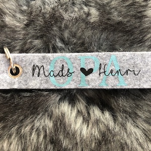 Personalized Felt Keychain / Keychain with Name / Mom / Dad / Mom / Dad / Grandma / Grandma / Grandpa