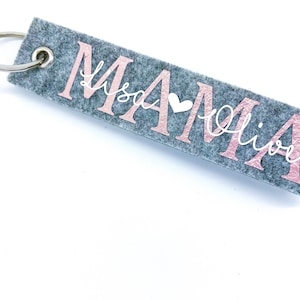 Personalized key ring made of felt / key ring with name / Mom / Dad / Mama / Papa / Grandma / Grandpa