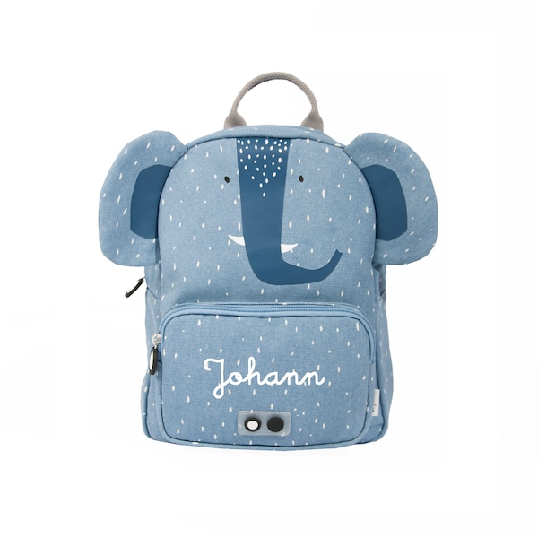 Backpack with name Trixie Elephant for kindergarten day care gym bag change of clothes personalized kindergarten backpack