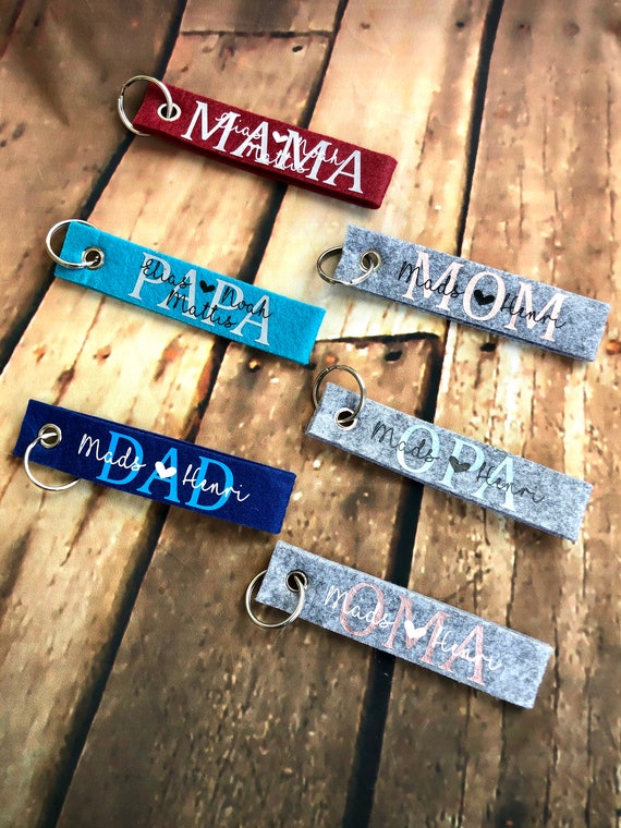 Felt name hotsell keychain