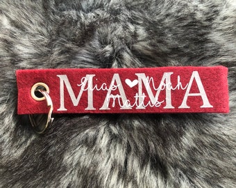 Personalized Felt Keychain / Keychain with Name / Mom / Dad / Mom / Dad / Grandma / Grandma / Grandpa