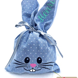 Easter bag named Easter baskets with the name Easter bag personalized blue / mint image 2