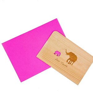 Tarjeta de madera para el bautismo