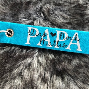 Personalized Keychain Felt Keychain with Name Mom Dad Mom Dad Grandma Grandpa