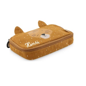 Trousse à crayons avec nom Trixie Tiger pour l'école maternelle trousse personnalisée