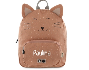 Rucksack mit Namen Trixie Katze für Kindergarten Kita Turnbeutel Wechselwäsche Wechselkleidung personalisiert Kindergartenrucksack