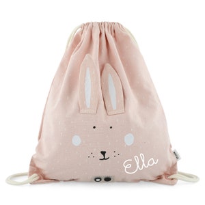 Gym bag with the name Trixie Bunny for kindergarten daycare gym bag change of clothes change of clothes personalized sports bag
