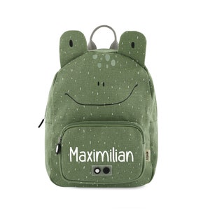 Backpack with name Trixie Frog for kindergarten day care gym bag change of clothes personalized kindergarten backpack