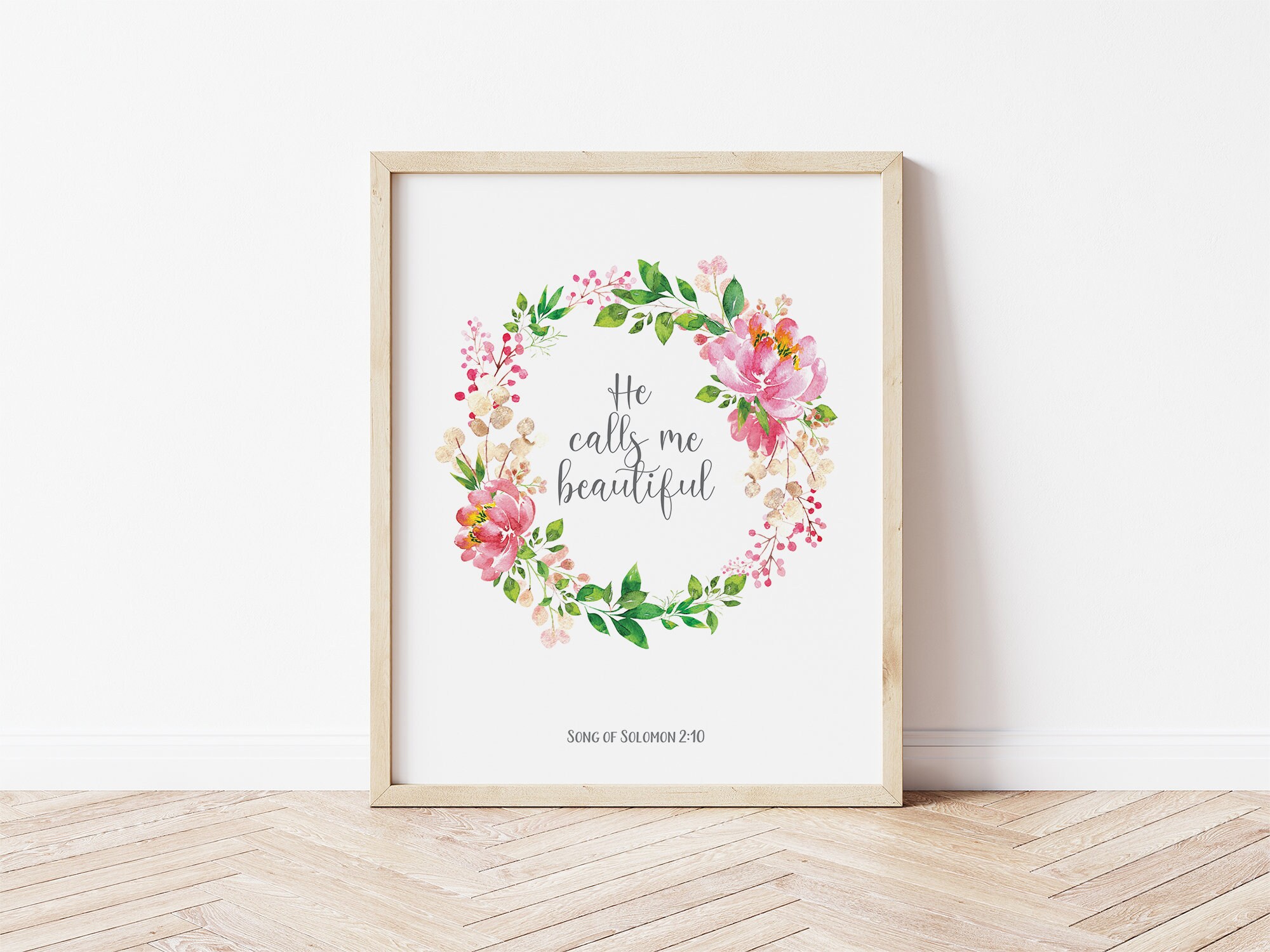 Art & Collectibles He Calls Me Beautiful One Sol Printable Scripture ...