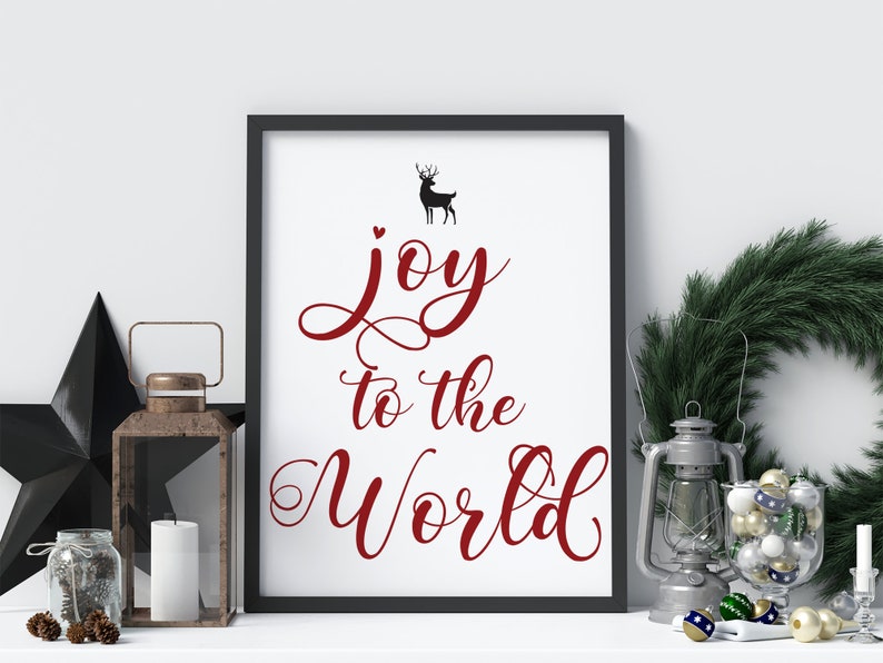 Christmas Printable Wall Art Joy to the World Printable - Etsy