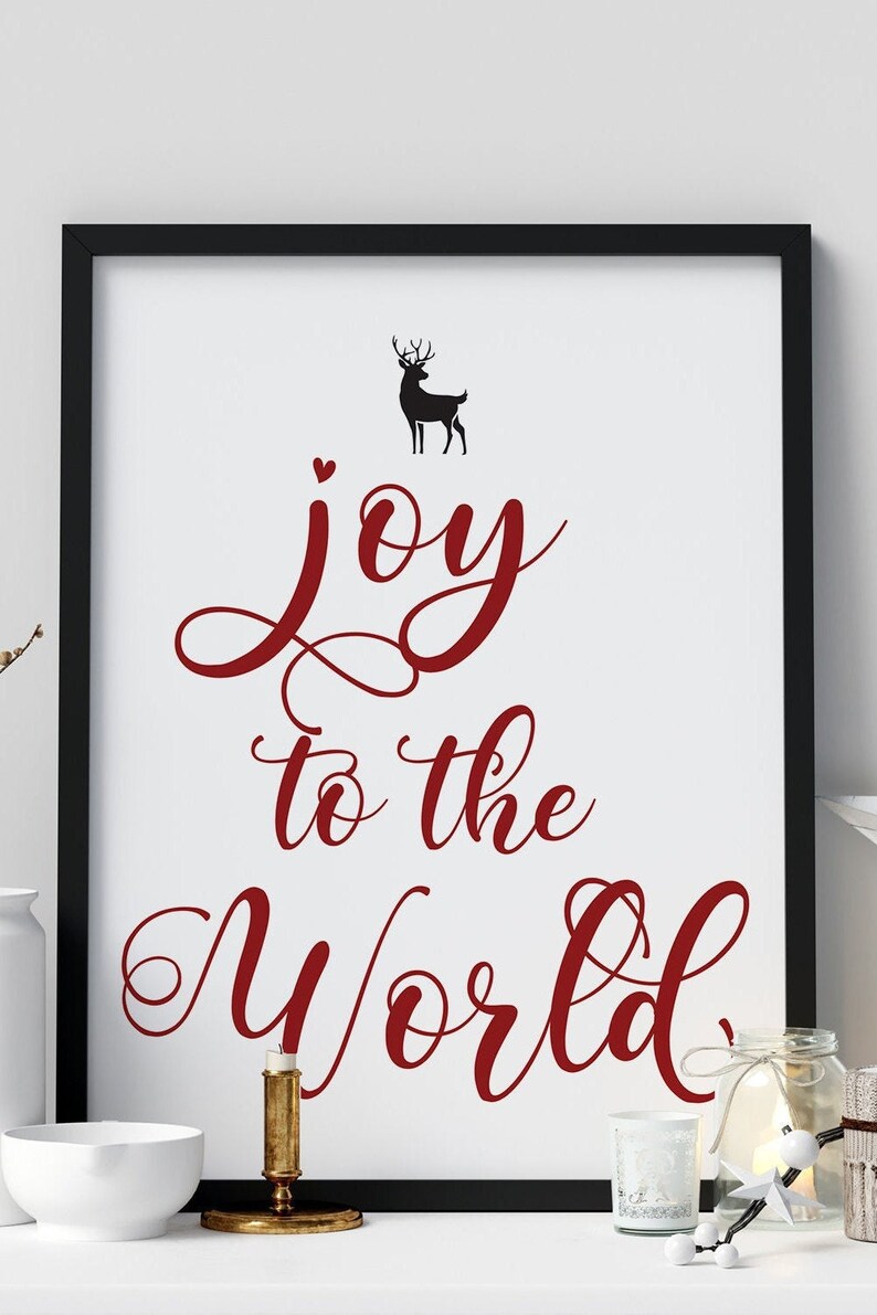 Christmas Printable Wall Art Joy to the World Printable - Etsy