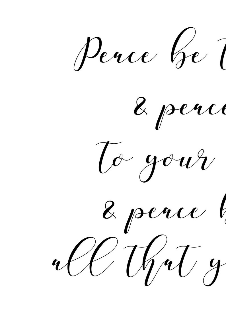 Peace Be to You Printable Bible Verse Wall Art, Botanical Set of 3 ...