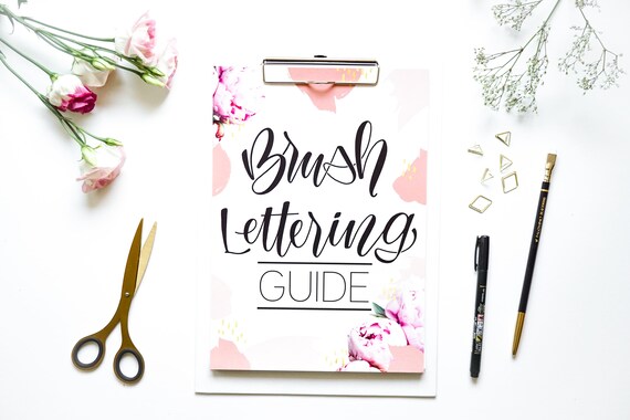 Lettering Guide Pdf Printable Handlettering Anleitung Für Einsteiger Und Fortgeschrittene Brushlettering Deutsch