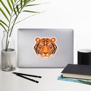 Geometryczny Tygrys - naklejka winylowa - naklejka na laptopa