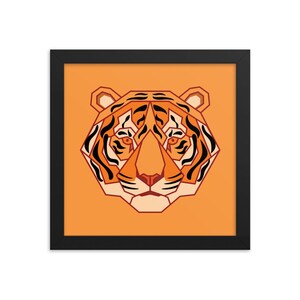 Geometric Tiger Framed Print