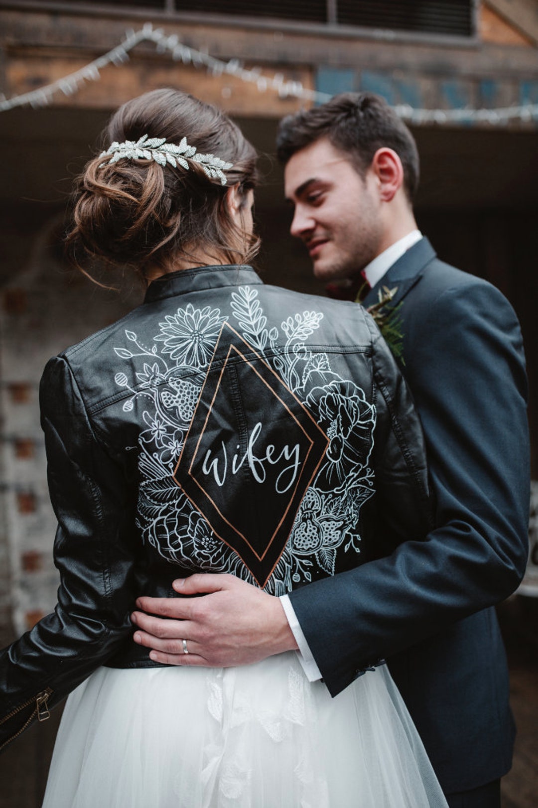 Custom Bridal Leather Jacket Personalised Luxury Gift Box Hand Painted Weddings Hen Party Bridesmaids Etsy