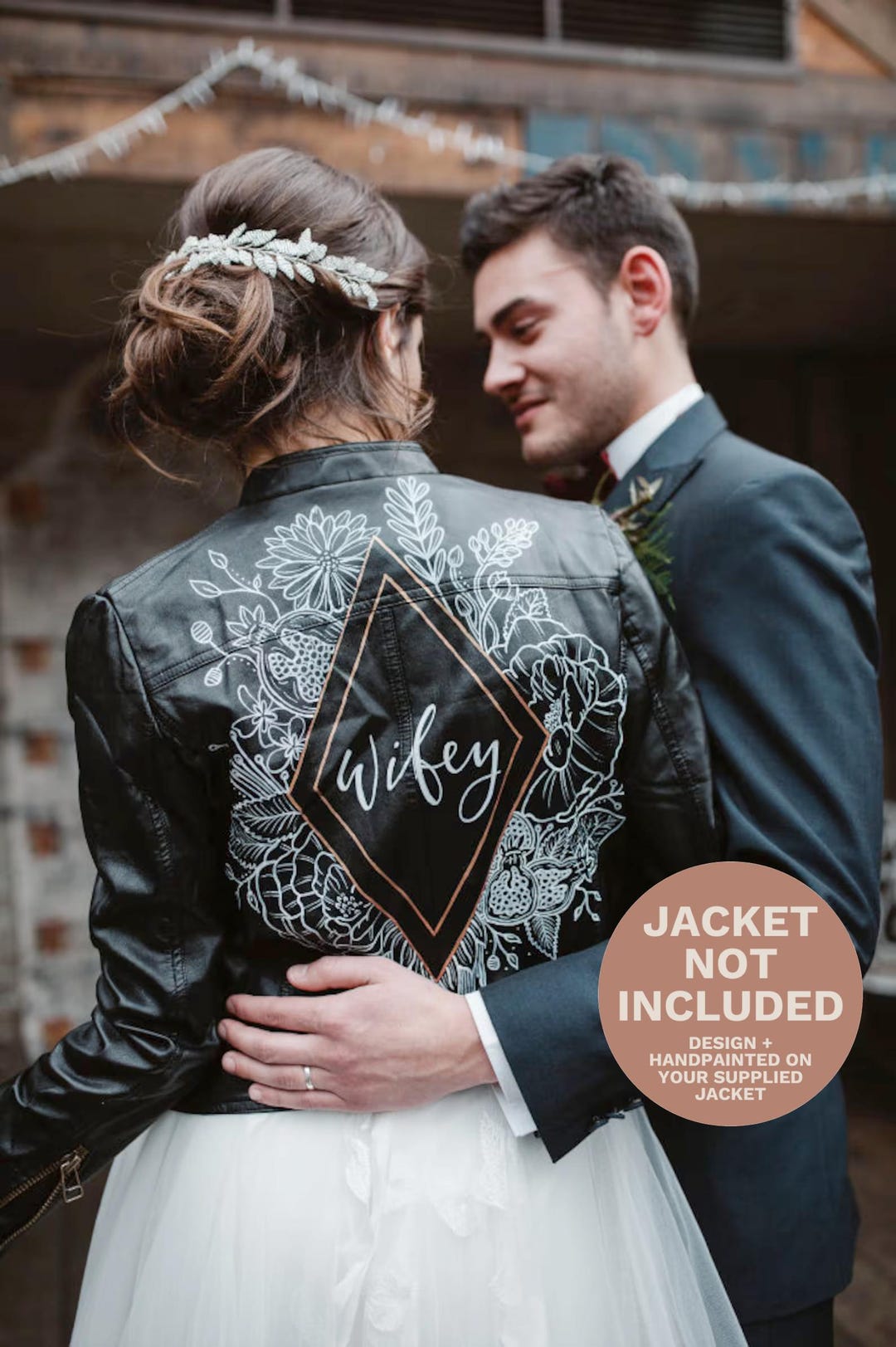 Custom Bridal Leather Jacket Personalised Luxury Gift Box Hand