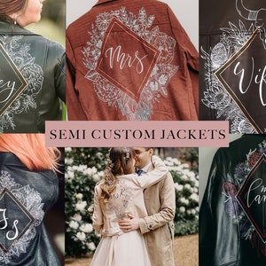 Custom Bridal Leather Jacket Personalised Luxury Gift Box Hand Painted Weddings, Hen Party, Bridesmaids image 2