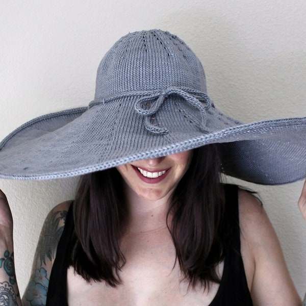 Helarctos Sun Hat PDF PATTERN - oversized fashionable knit sun hat