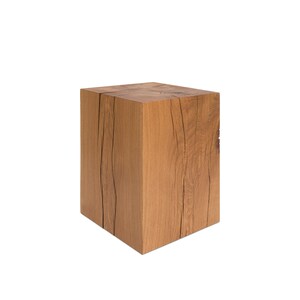 Holzsäule Eiche massiv Stele Deko gehobelt 9,5 x 9,5 x 28cm