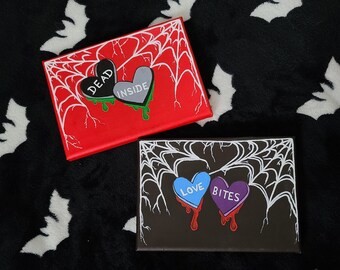 Anti-Valentine Conversation Heart Paintings