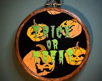 Trick or Treat-geborduurde borduurring