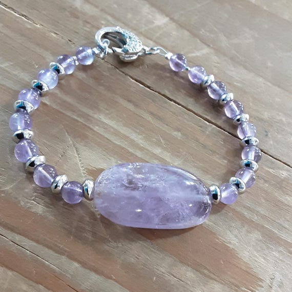 Bracelet Améthyste & Argent Tibétain