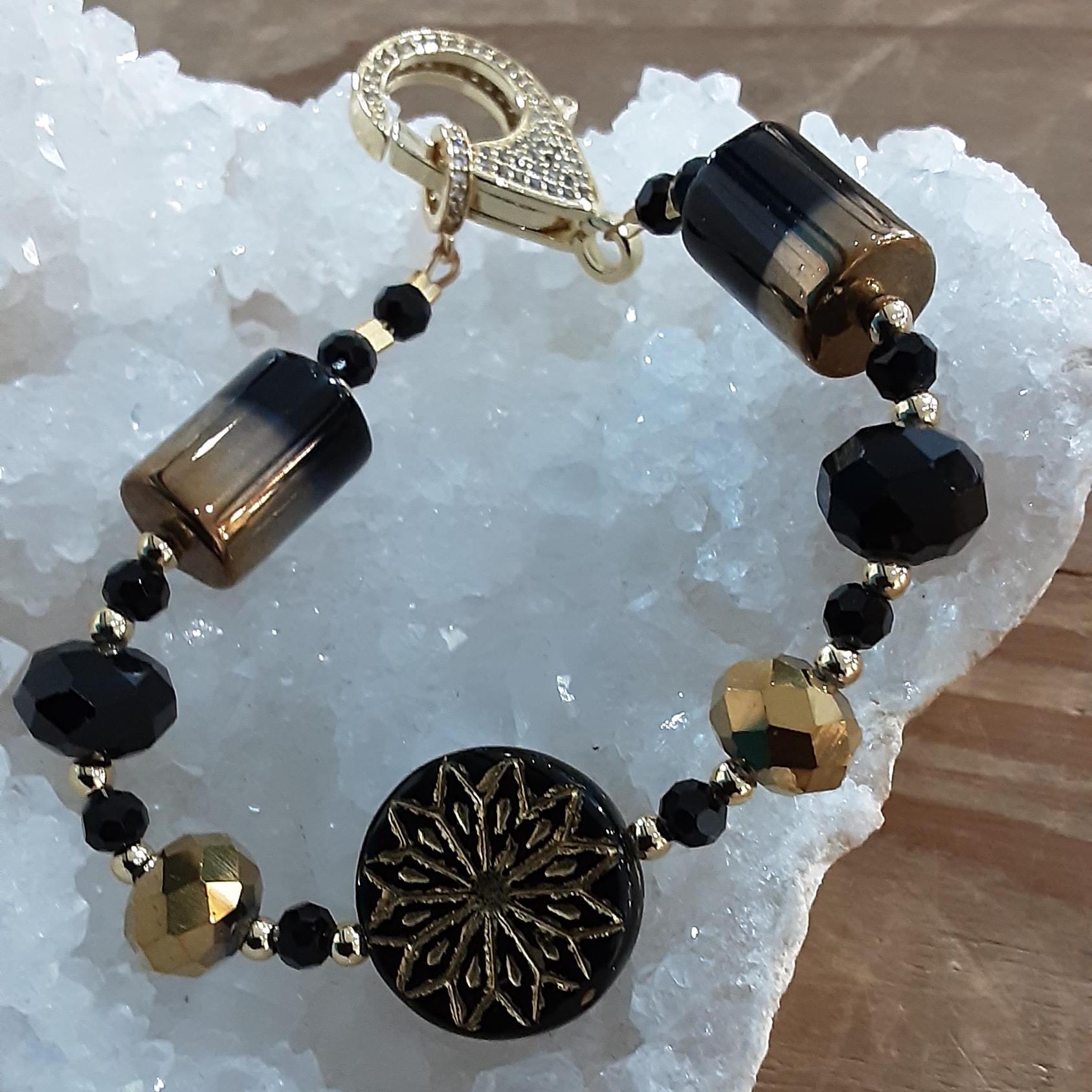 Lot De 25 Perles Facettes Bohème 12 Mm Noir Anthracite - Occasion Fond De Stock - Création Bijoux