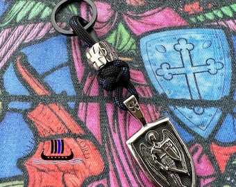 St. Michael Protect Us Paracord Keychain