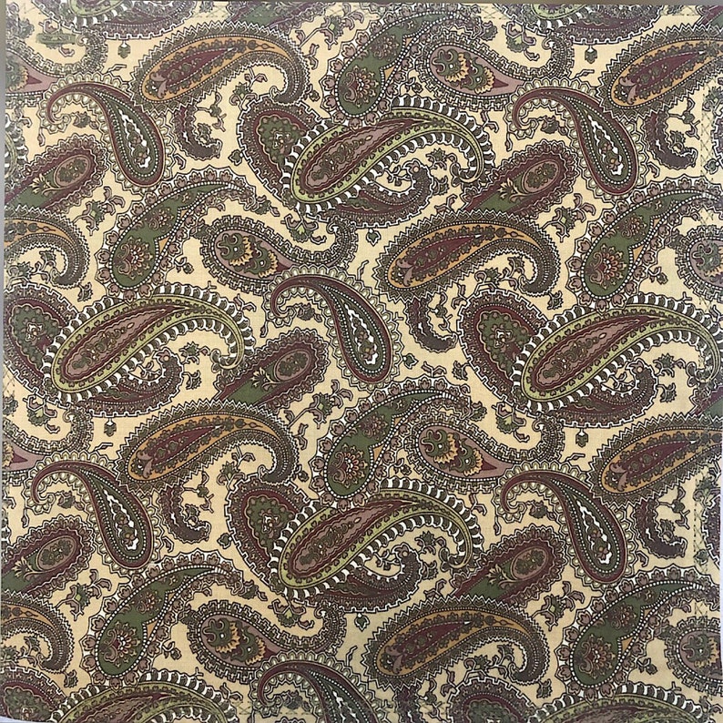 Gold Paisley Print and Microfiber EDC Hank
