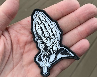 Exclusive Morale Patch - Skeleton Hands with Rosary