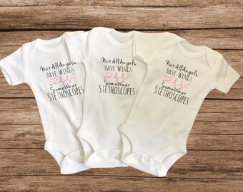Nurse and Heart EKG Nursing Unisex Toddler Baby 2-Piece Short-Sleeve Bodysuit Baby T-Shirt Set