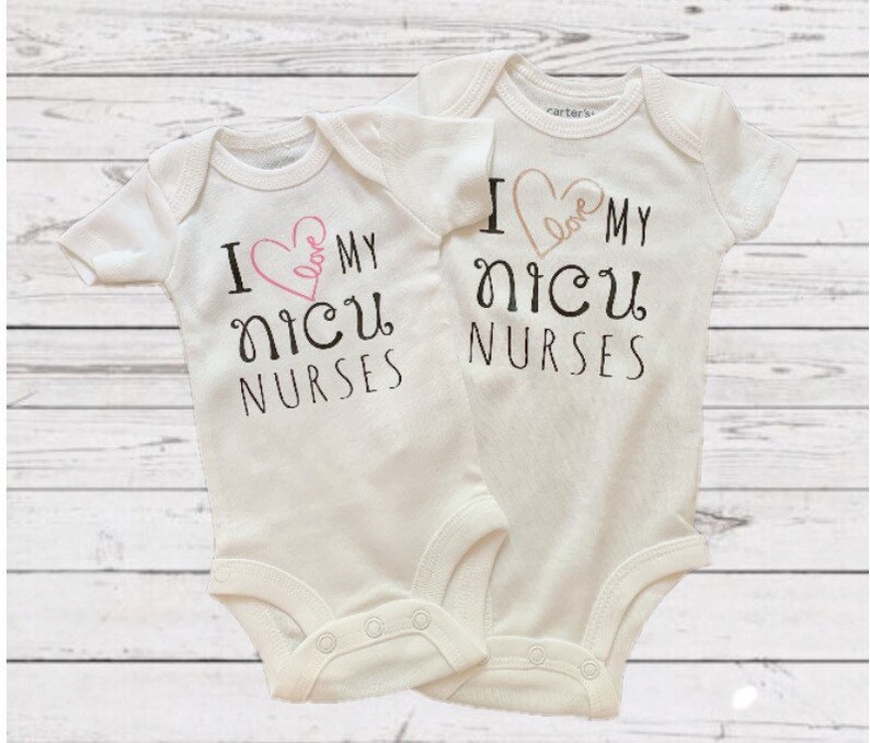 I love my NICU nurses / NICU Nurse / Preemie girl clothes / Etsy