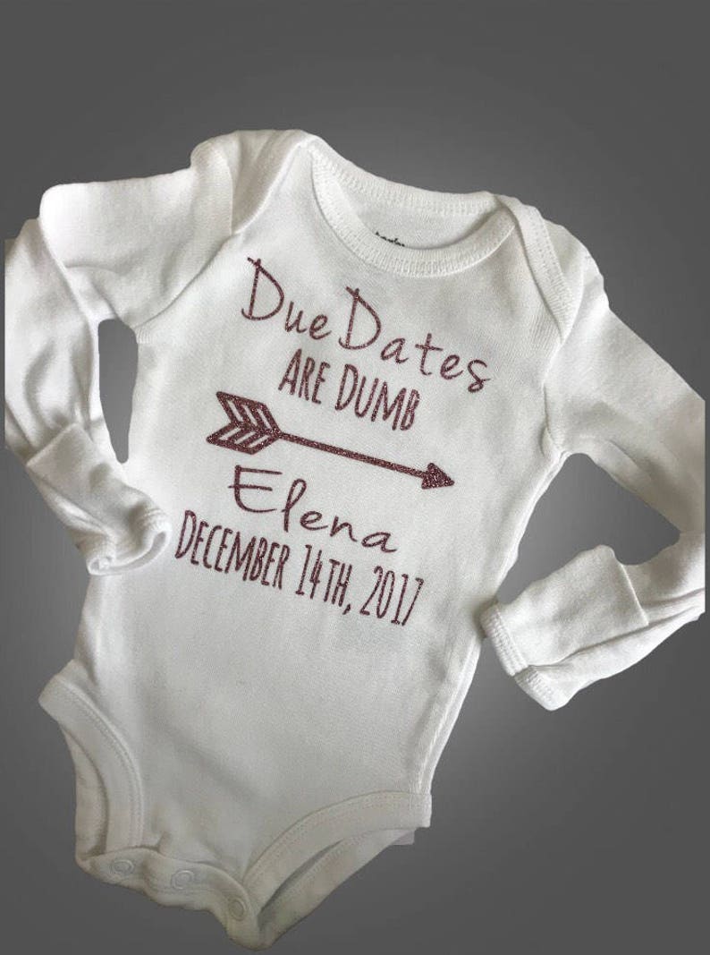 Due dates are dumb preemie bodysuit preemie clothes preemie boy clothes preemie girl clothes baby girl baby boy NICU