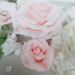 Customer set of Large paper flowers for events agency wall paper decor image 7