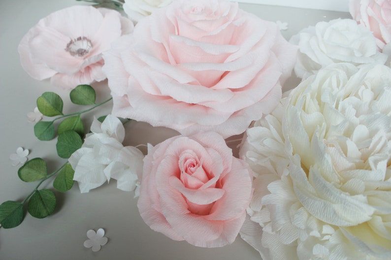 Customer set of Large paper flowers for events agency wall paper decor image 7