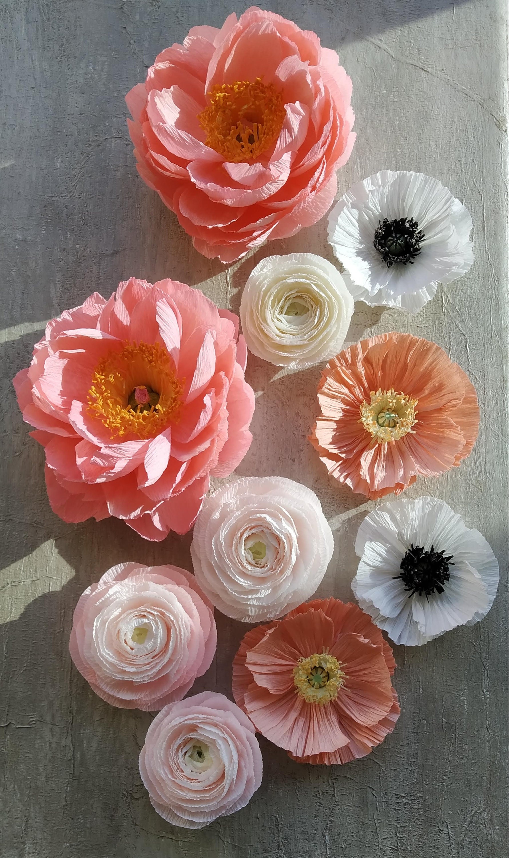 Paper Flower Set for Wedding Props Photo Decor - Etsy