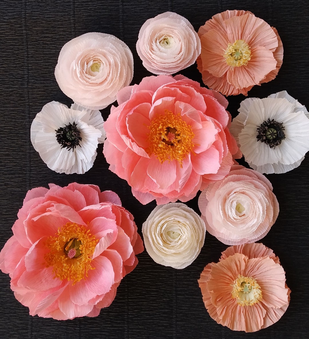 Paper Flower Set for Wedding Props Photo Decor - Etsy