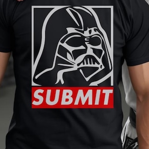 Vader Submit BJJ Grafik T-Shirt - Star Wars Jiu Jitsu Shirt