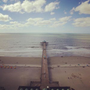 Folly Beach Pier Charleston SC Print – Coastal Wall Art, Ocean Photography, South Carolina Beach Décor, Lowcountry Seascape