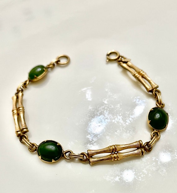 Vintage 7 Inch bracelet in 120 1/20 GF bamboo lin… - image 1