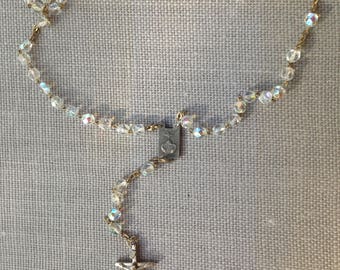 Vintage Rosary in a Swarovski Crystal Beads . A beautiful prayer beads.