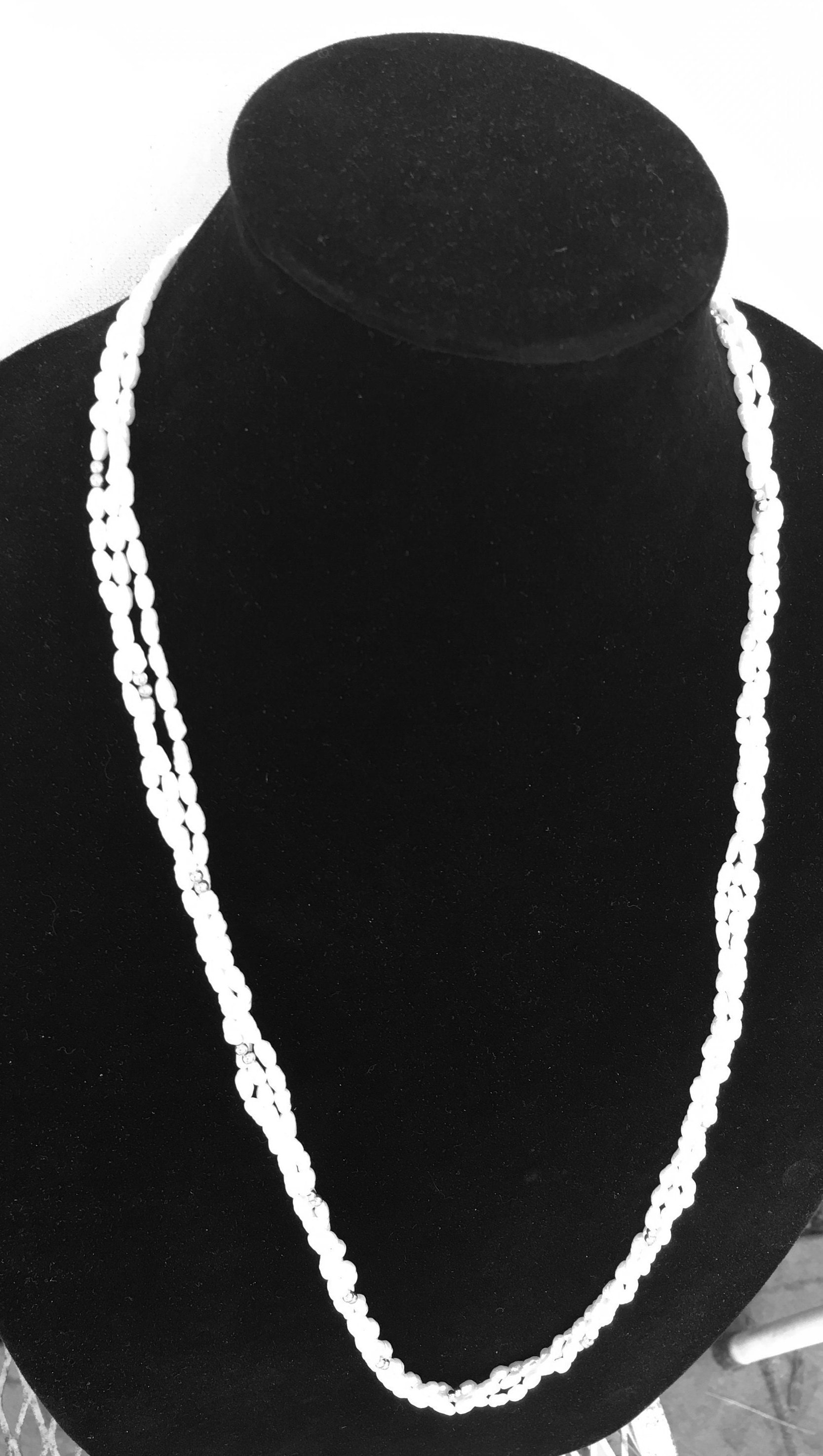 【BLACKPURPLE】Rice Grass Pearl Chain Necklace Black Rice Pearl Necklace – kcsukamto