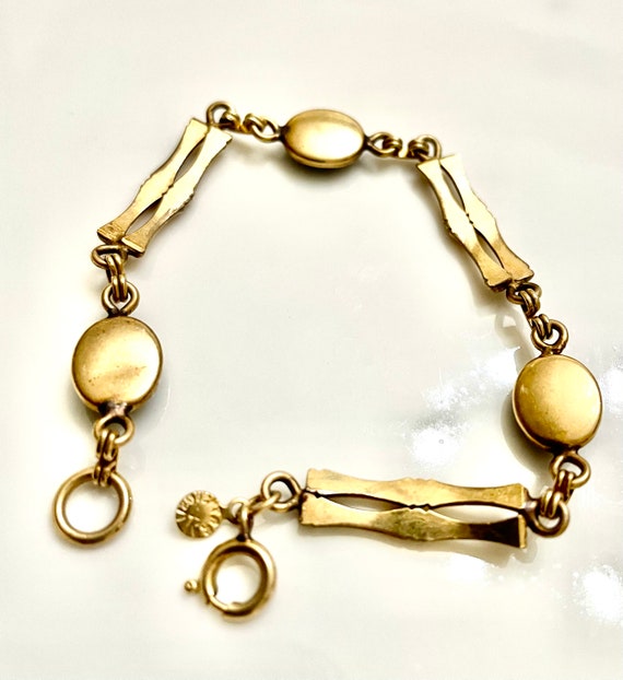 Vintage 7 Inch bracelet in 120 1/20 GF bamboo lin… - image 5